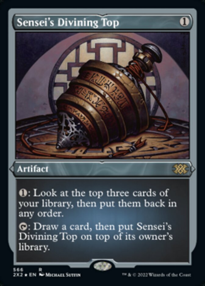 Sensei's Divining Top (Foil Etched) [Double Masters 2022] | Pegasus Games WI