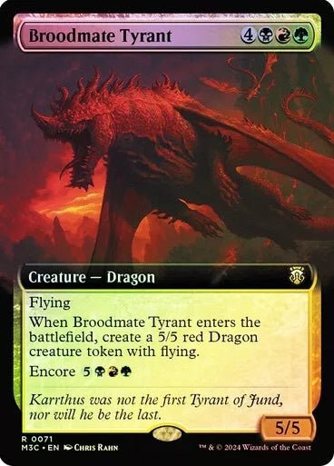 Broodmate Tyrant (Extended Art) (Ripple Foil) [Modern Horizons 3 Commander] | Pegasus Games WI