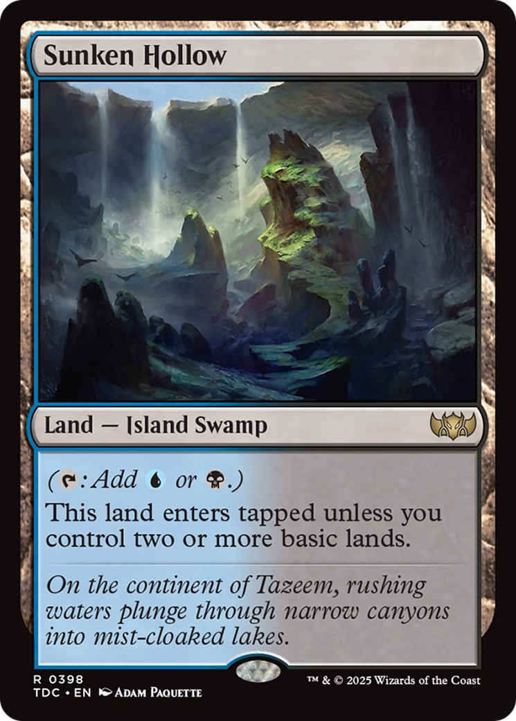 Sunken Hollow [Tarkir: Dragonstorm Commander] | Pegasus Games WI