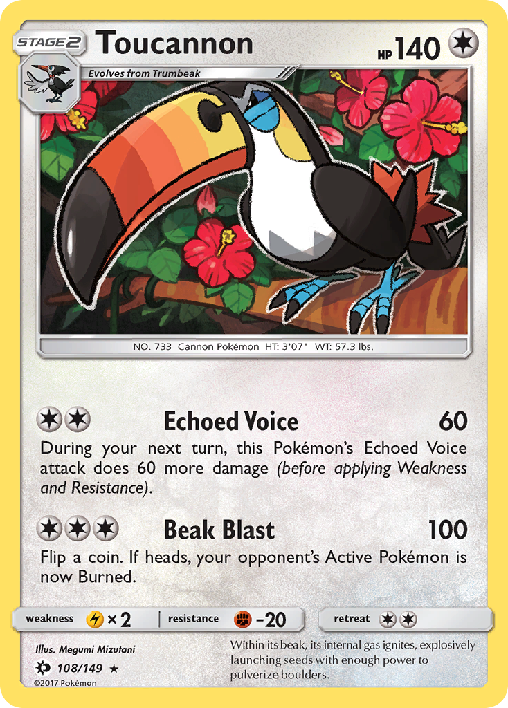 Toucannon (108/149) [Sun & Moon: Base Set] | Pegasus Games WI