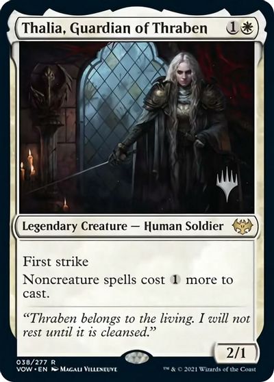 Thalia, Guardian of Thraben (Promo Pack) [Innistrad: Crimson Vow Promos] | Pegasus Games WI