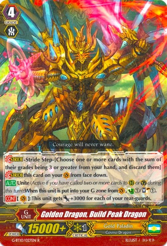Golden Dragon, Build Peak Dragon (G-BT10/027EN) [Raging Clash of the Blade Fangs] | Pegasus Games WI