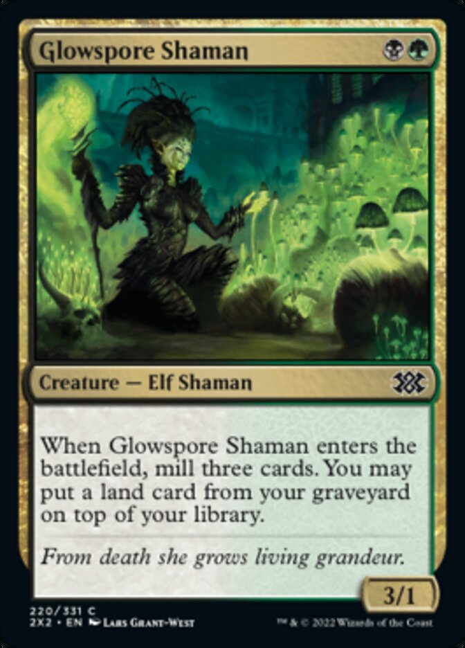 Glowspore Shaman [Double Masters 2022] | Pegasus Games WI