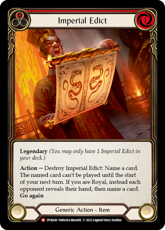 Imperial Edict [DYN240] (Dynasty)  Rainbow Foil | Pegasus Games WI