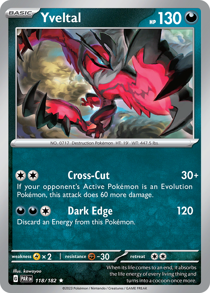 Yveltal (118/182) [Scarlet & Violet: Paradox Rift] | Pegasus Games WI