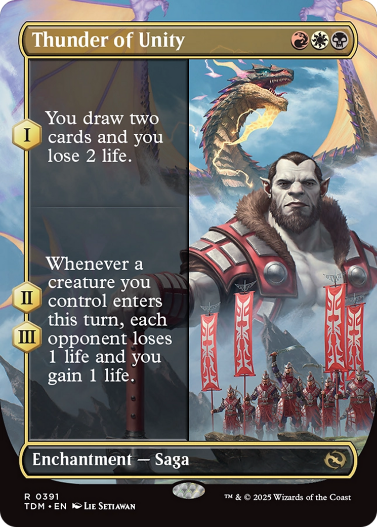 Thunder of Unity (Borderless) [Tarkir: Dragonstorm] | Pegasus Games WI
