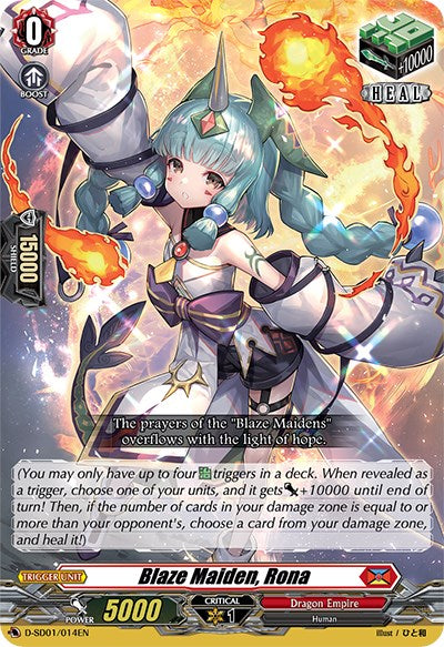 Blaze Maiden, Rona (D-SD01/014EN) [Yu-yu Kondo: Holy Dragon] | Pegasus Games WI