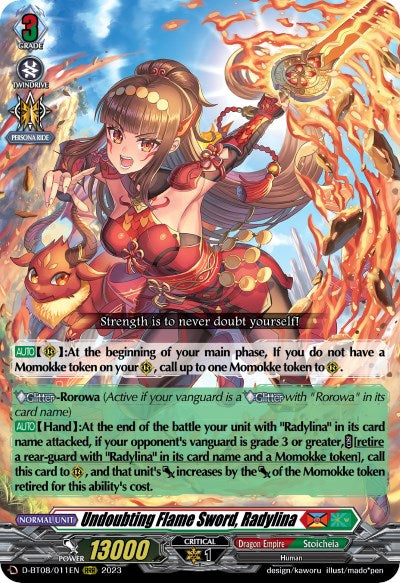 Undoubting Flame Sword, Radylina (D-BT08/011EN) [Minerva Rising] | Pegasus Games WI
