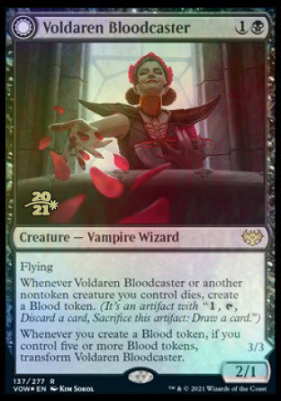 Voldaren Bloodcaster // Bloodbat Summoner [Innistrad: Crimson Vow Prerelease Promos] | Pegasus Games WI