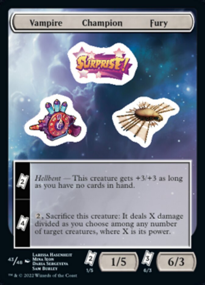 Vampire Champion Fury [Unfinity Stickers] | Pegasus Games WI