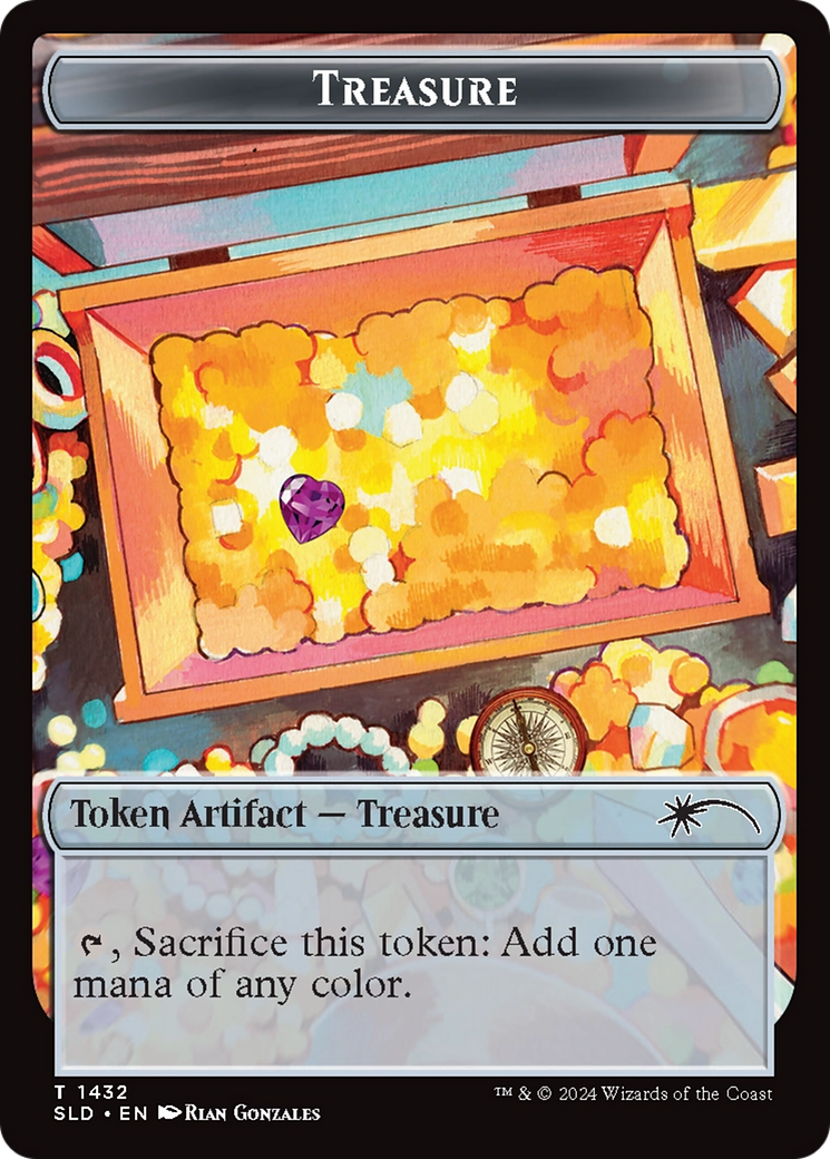 Treasure Token (1432) (Rainbow Foil) [Secret Lair Drop Series] | Pegasus Games WI
