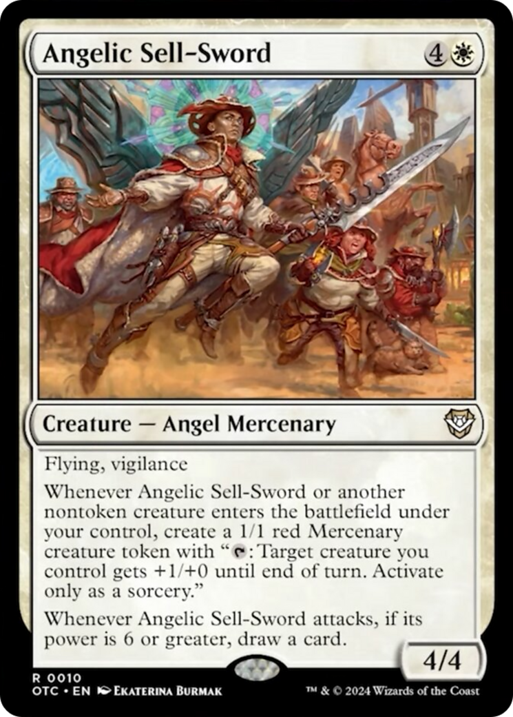 Angelic Sell-Sword [Outlaws of Thunder Junction Commander] | Pegasus Games WI