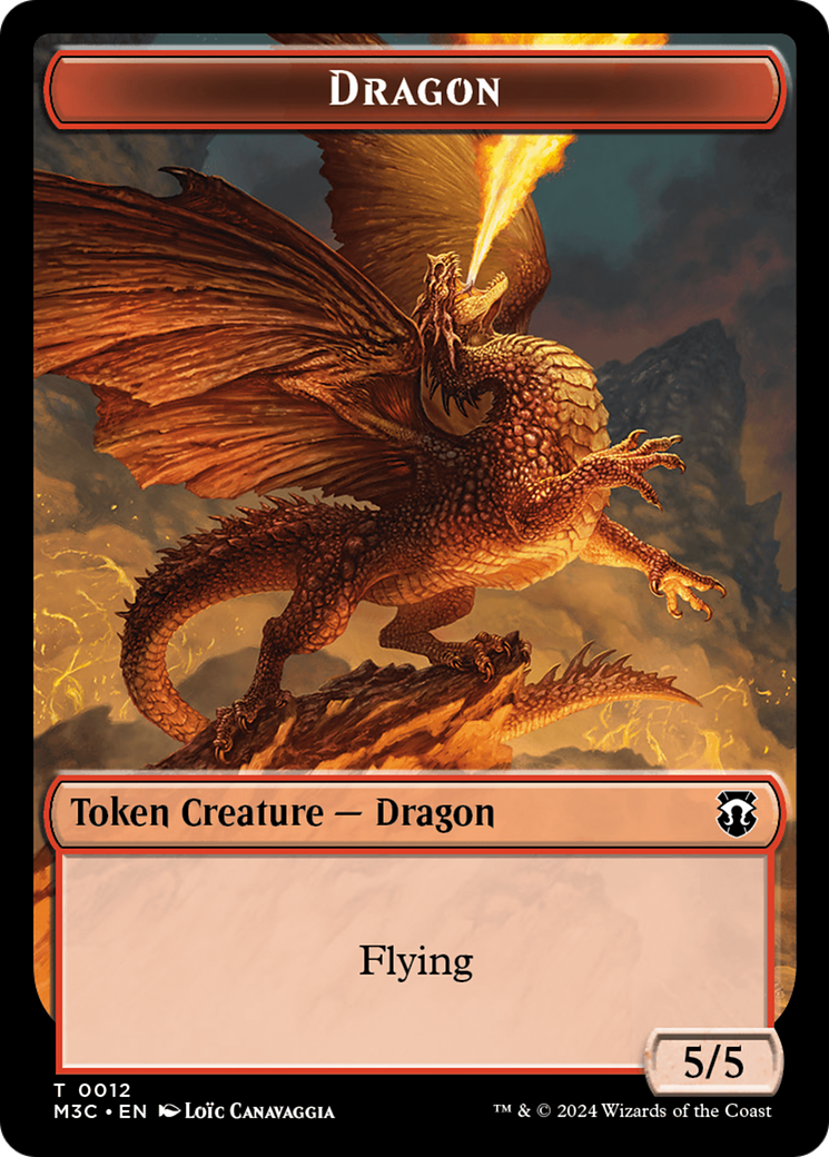 Dragon // Shapeshifter (0008) Double-Sided Token [Modern Horizons 3 Commander Tokens] | Pegasus Games WI