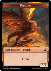 Dragon // Treasure Double-Sided Token [Modern Horizons 3 Commander Tokens] | Pegasus Games WI
