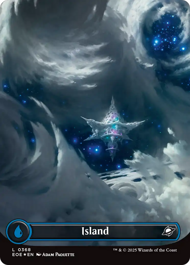 Island (0368) (Borderless) (Galaxy Foil) [Edge of Eternities] | Pegasus Games WI