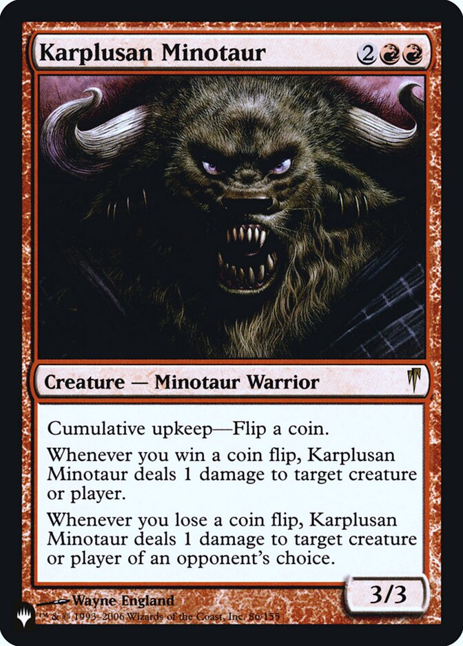 Karplusan Minotaur [Secret Lair: Heads I Win, Tails You Lose] | Pegasus Games WI