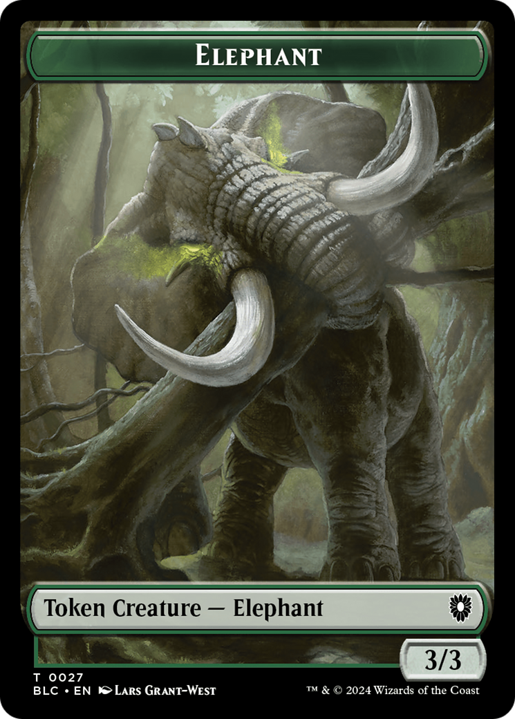 Elephant // Squid Double-Sided Token [Bloomburrow Commander Tokens] | Pegasus Games WI