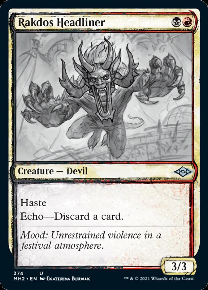 Rakdos Headliner (Sketch) [Modern Horizons 2] | Pegasus Games WI