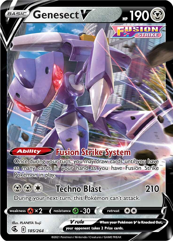 Genesect V (185/264) [Sword & Shield: Fusion Strike] | Pegasus Games WI