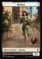 Spider // Human Double-Sided Token [Commander Legends: Battle for Baldur's Gate Tokens] | Pegasus Games WI