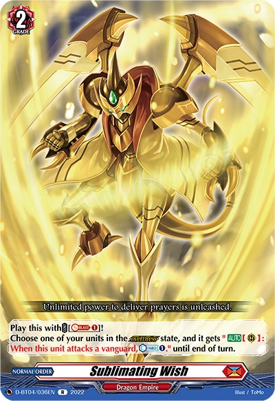 Sublimating Wish (D-BT04/036EN) [Awakening of Chakrabarthi] | Pegasus Games WI