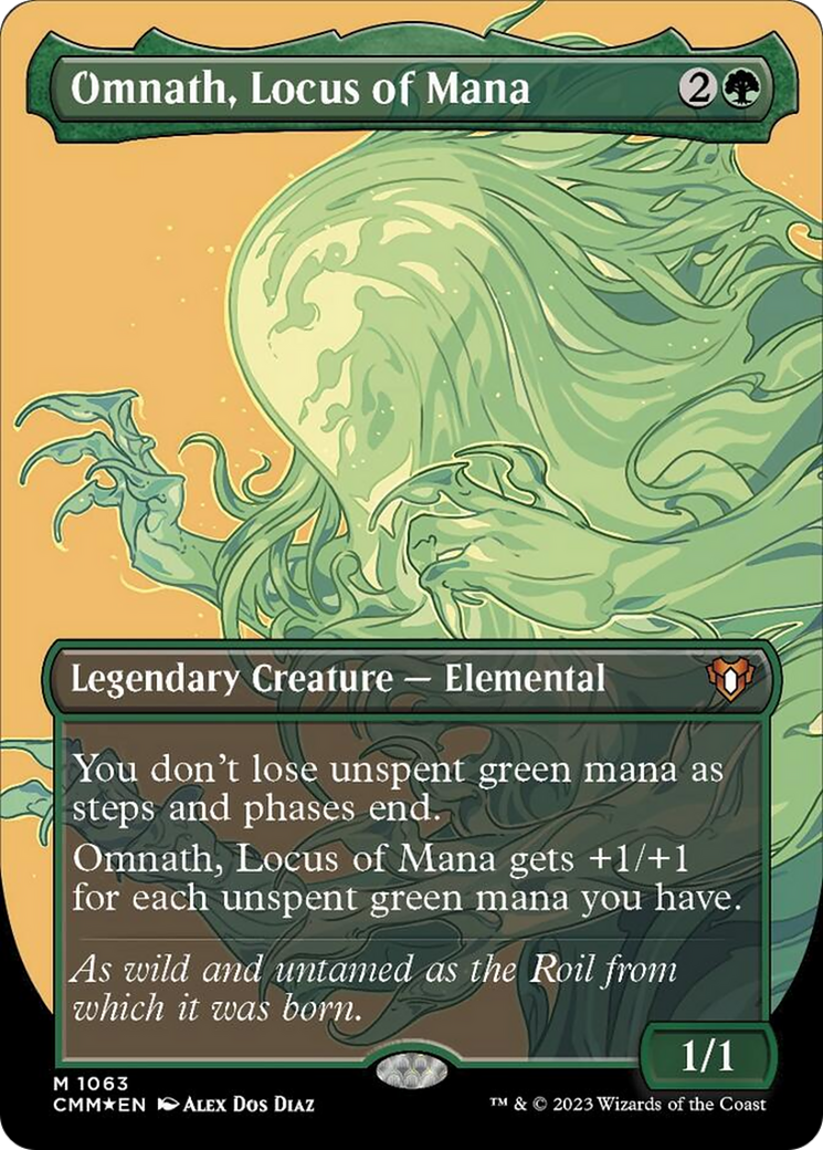 Omnath, Locus of Mana (Borderless Textured Foil Frame Break) [Commander Masters] | Pegasus Games WI