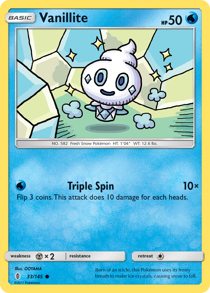 Vanillite (33/145) [Sun & Moon: Guardians Rising] | Pegasus Games WI