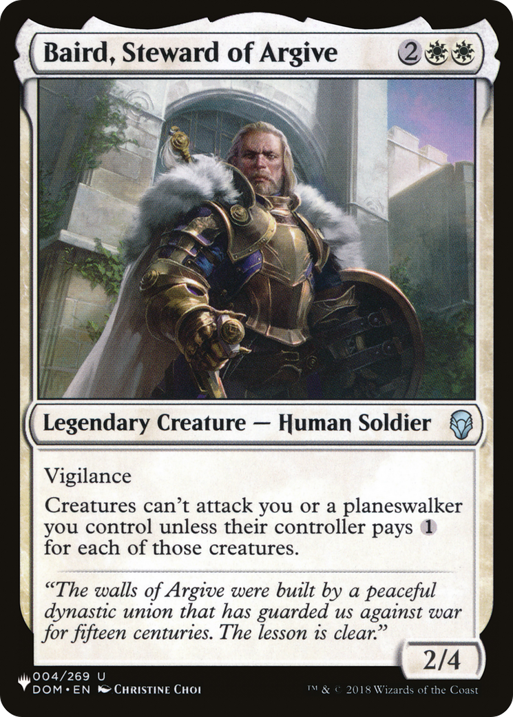 Baird, Steward of Argive [The List] | Pegasus Games WI