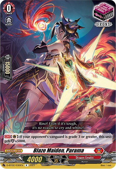 Blaze Maiden, Parama (D-BT02/030EN) [A Brush with the Legends] | Pegasus Games WI