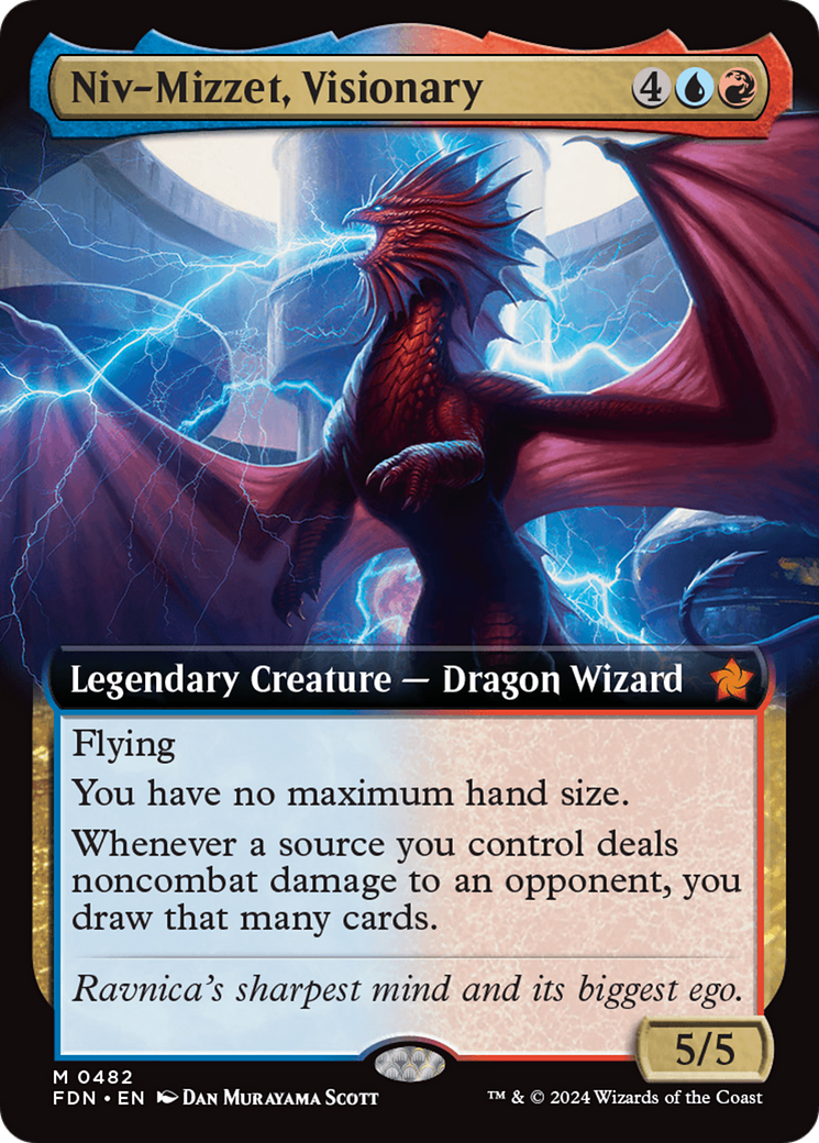 Niv-Mizzet, Visionary (Extended Art) [Foundations] | Pegasus Games WI