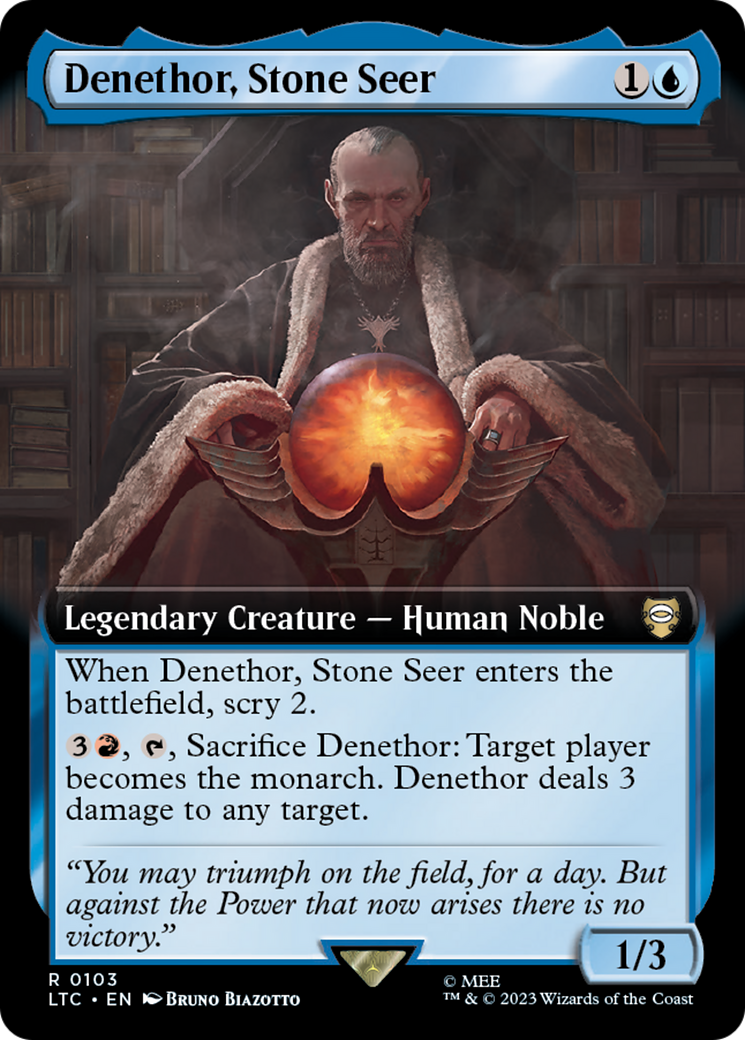Denethor, Stone Seer (Extended Art) [The Lord of the Rings: Tales of Middle-Earth Commander] | Pegasus Games WI