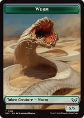 Wurm (0018) // Fractal Double-Sided Token [Duskmourn: House of Horror Commander Tokens] | Pegasus Games WI