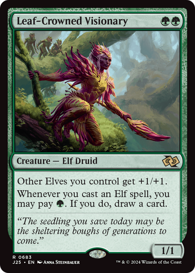 Leaf-Crowned Visionary [Foundations Jumpstart] | Pegasus Games WI