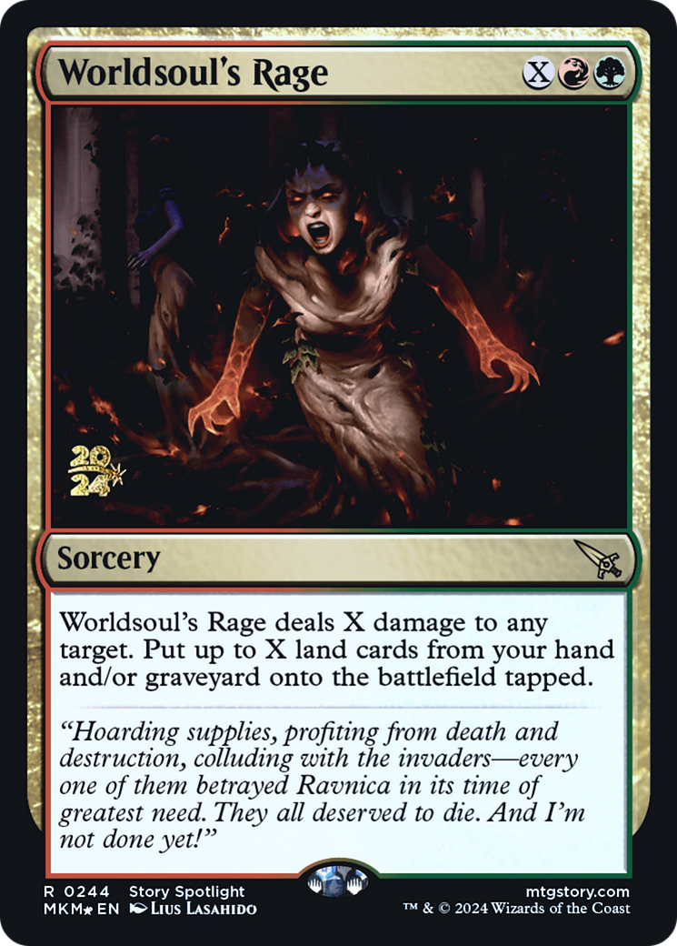 Worldsoul's Rage [Murders at Karlov Manor Prerelease Promos] | Pegasus Games WI