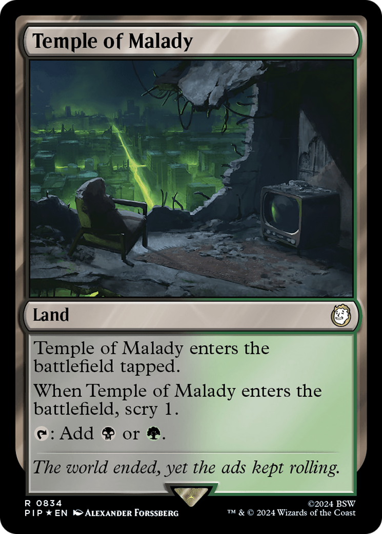 Temple of Malady (Surge Foil) [Fallout] | Pegasus Games WI