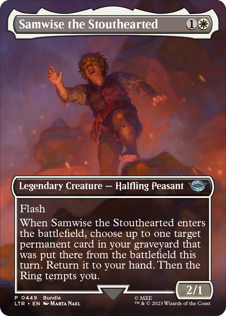 Samwise the Stouthearted (Borderless Alternate Art) [The Lord of the Rings: Tales of Middle-Earth] | Pegasus Games WI