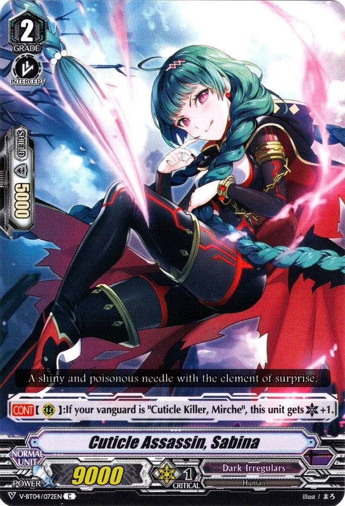 Cuticle Assassin, Sabina (V-BT04/072EN) [Vilest! Deletor] | Pegasus Games WI