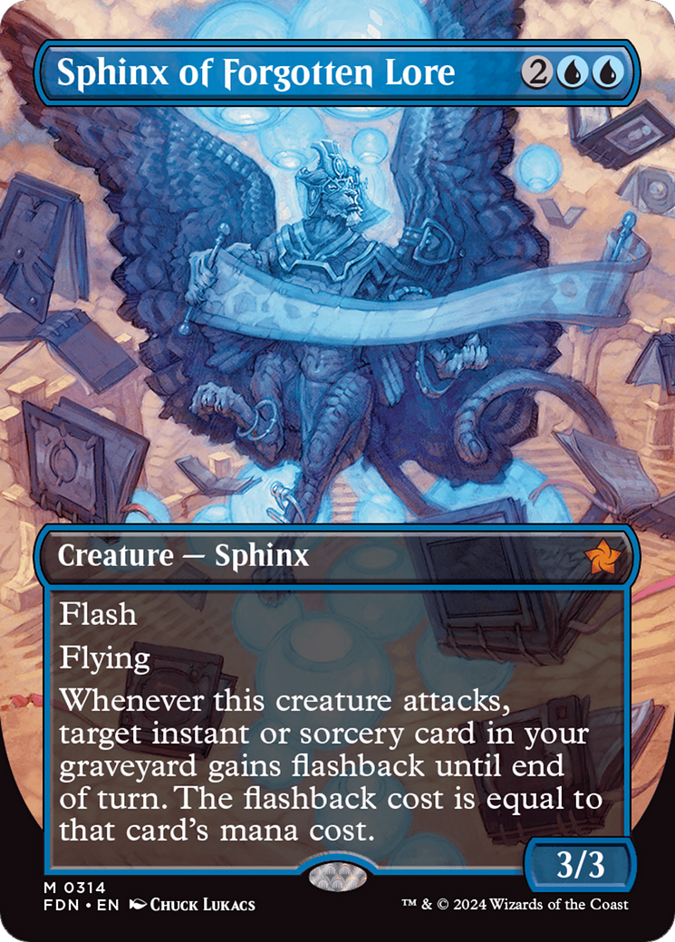 Sphinx of Forgotten Lore (Borderless) [Foundations] | Pegasus Games WI