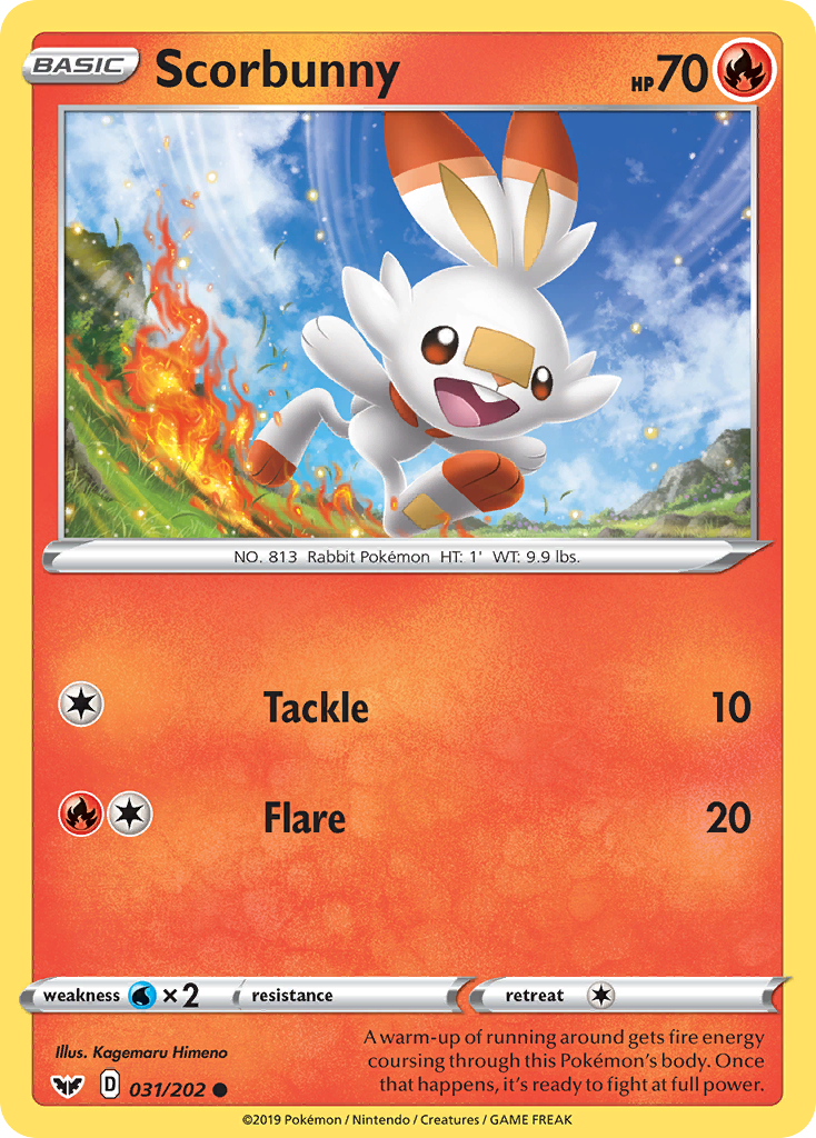 Scorbunny (031/202) [Sword & Shield: Base Set] | Pegasus Games WI