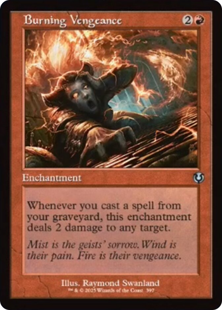 Burning Vengeance (Retro Frame) [Innistrad Remastered] | Pegasus Games WI