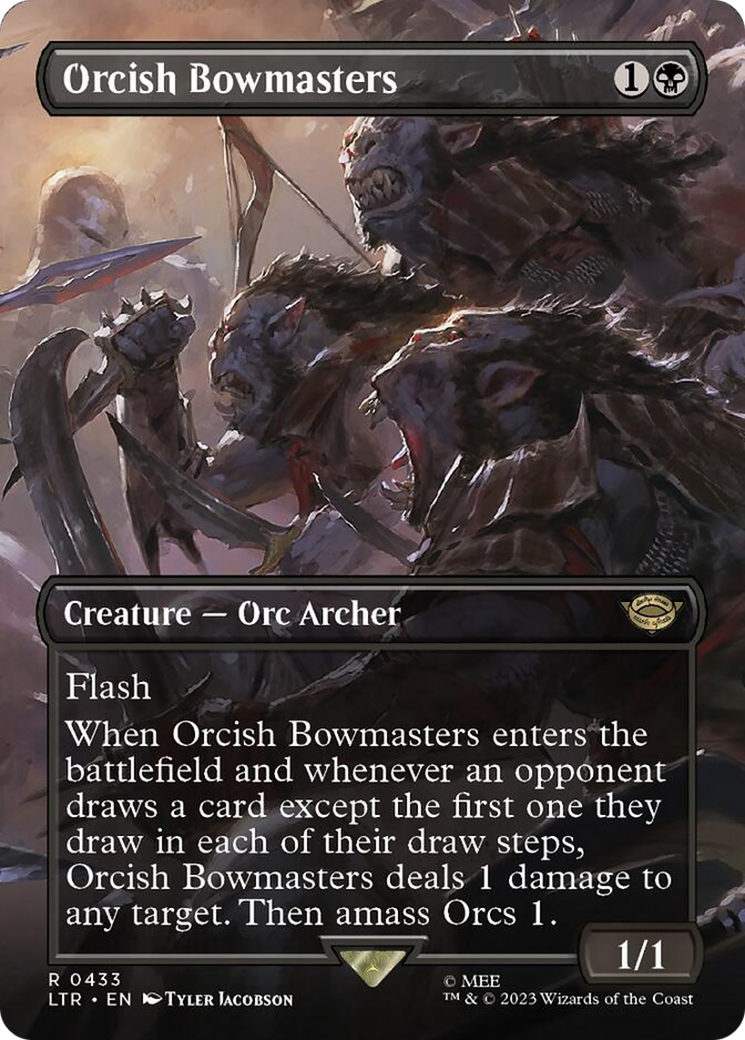 Orcish Bowmasters (Borderless Alternate Art) [The Lord of the Rings: Tales of Middle-Earth] | Pegasus Games WI