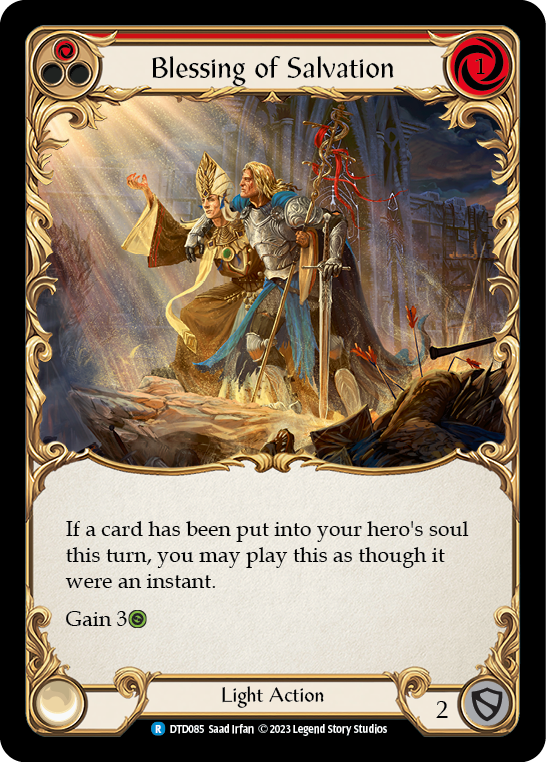 Blessing of Salvation (Red) [DTD085] (Dusk Till Dawn)  Rainbow Foil | Pegasus Games WI