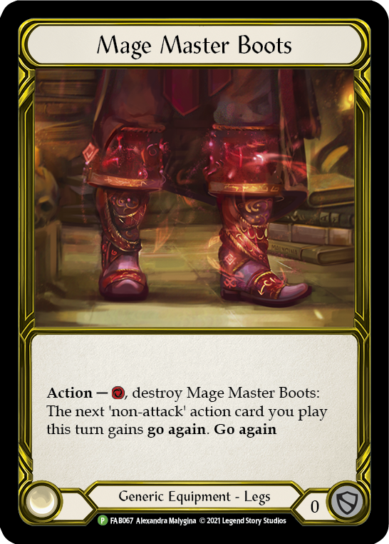 Mage Master Boots (Golden) [FAB067] (Promo)  Cold Foil | Pegasus Games WI