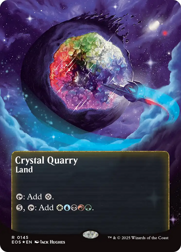 Crystal Quarry (0145) (Borderless) (Galaxy Foil) [Edge of Eternities: Stellar Sights] | Pegasus Games WI