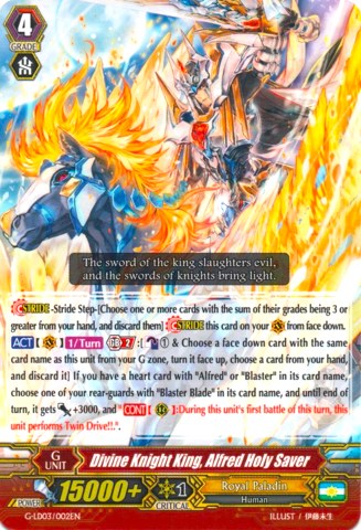 Divine Knight King, Alfred Holy Saver (G-LD03/002EN) [G-Legend Deck Vol.3: The Blaster] | Pegasus Games WI