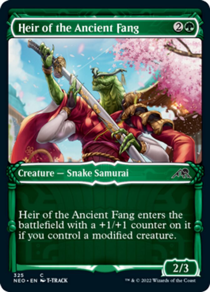 Heir of the Ancient Fang (Showcase Samurai) [Kamigawa: Neon Dynasty] | Pegasus Games WI