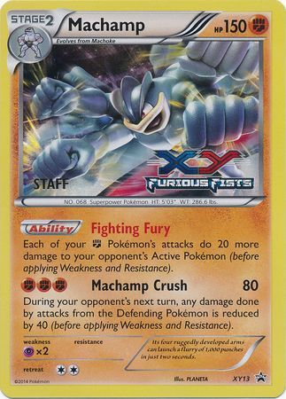 Machamp (XY13) (Staff) [XY: Black Star Promos] | Pegasus Games WI