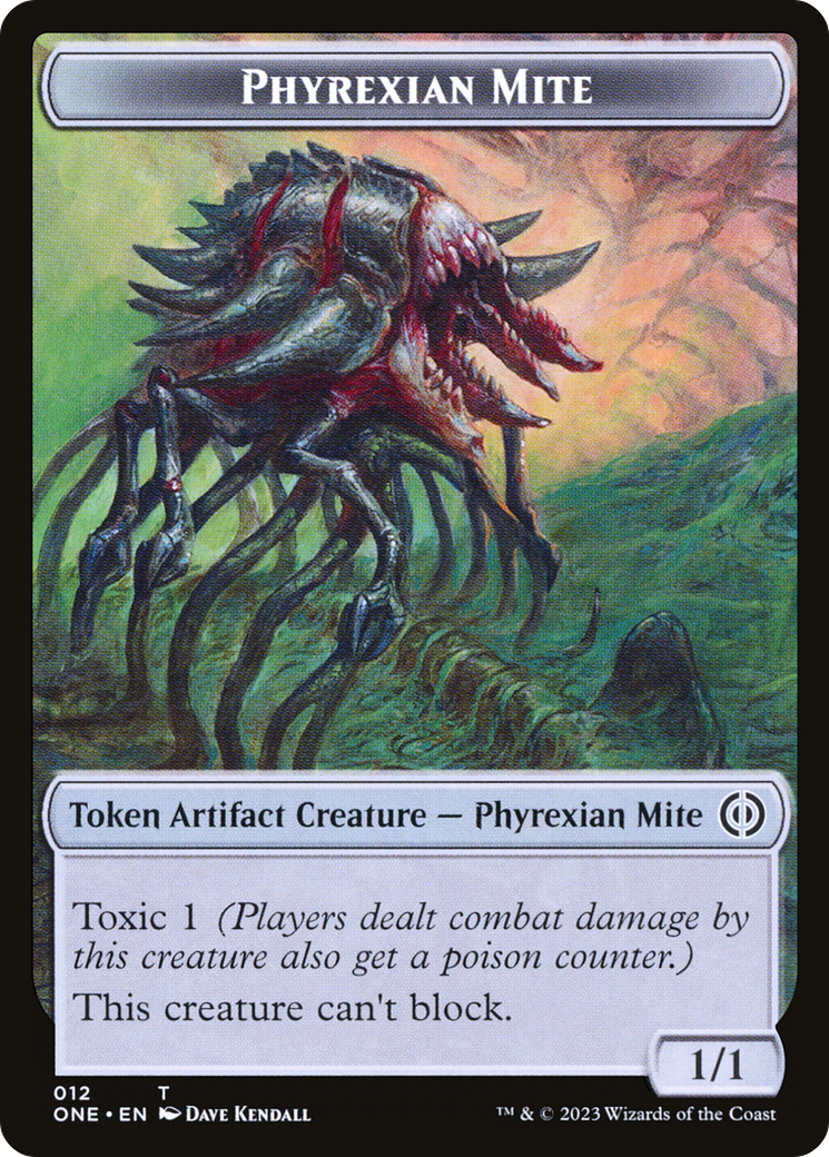 Phyrexian Mite Token (12) [Phyrexia: All Will Be One Tokens] | Pegasus Games WI