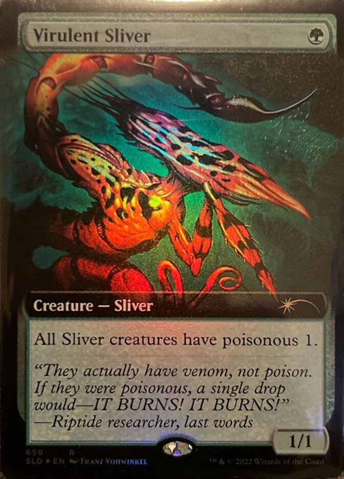 Virulent Sliver (Extended Art) [Secret Lair Drop Promos] | Pegasus Games WI