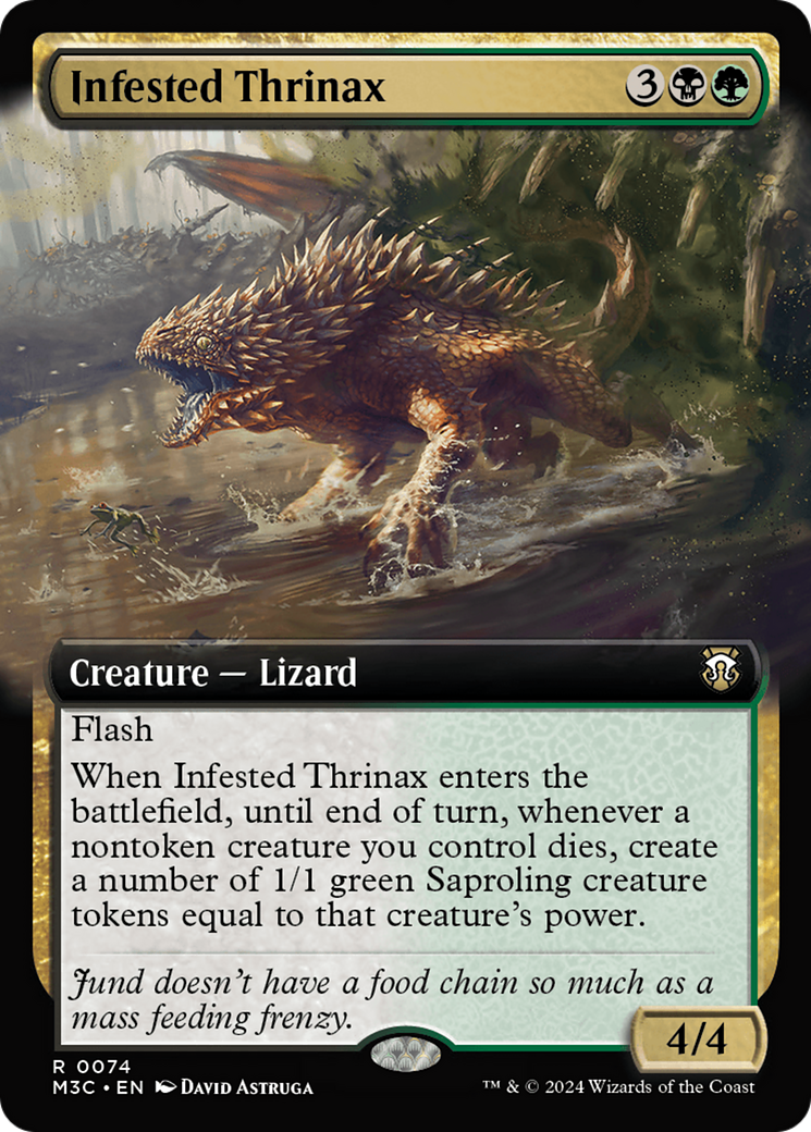 Infested Thrinax (Extended Art) (Ripple Foil) [Modern Horizons 3 Commander] | Pegasus Games WI